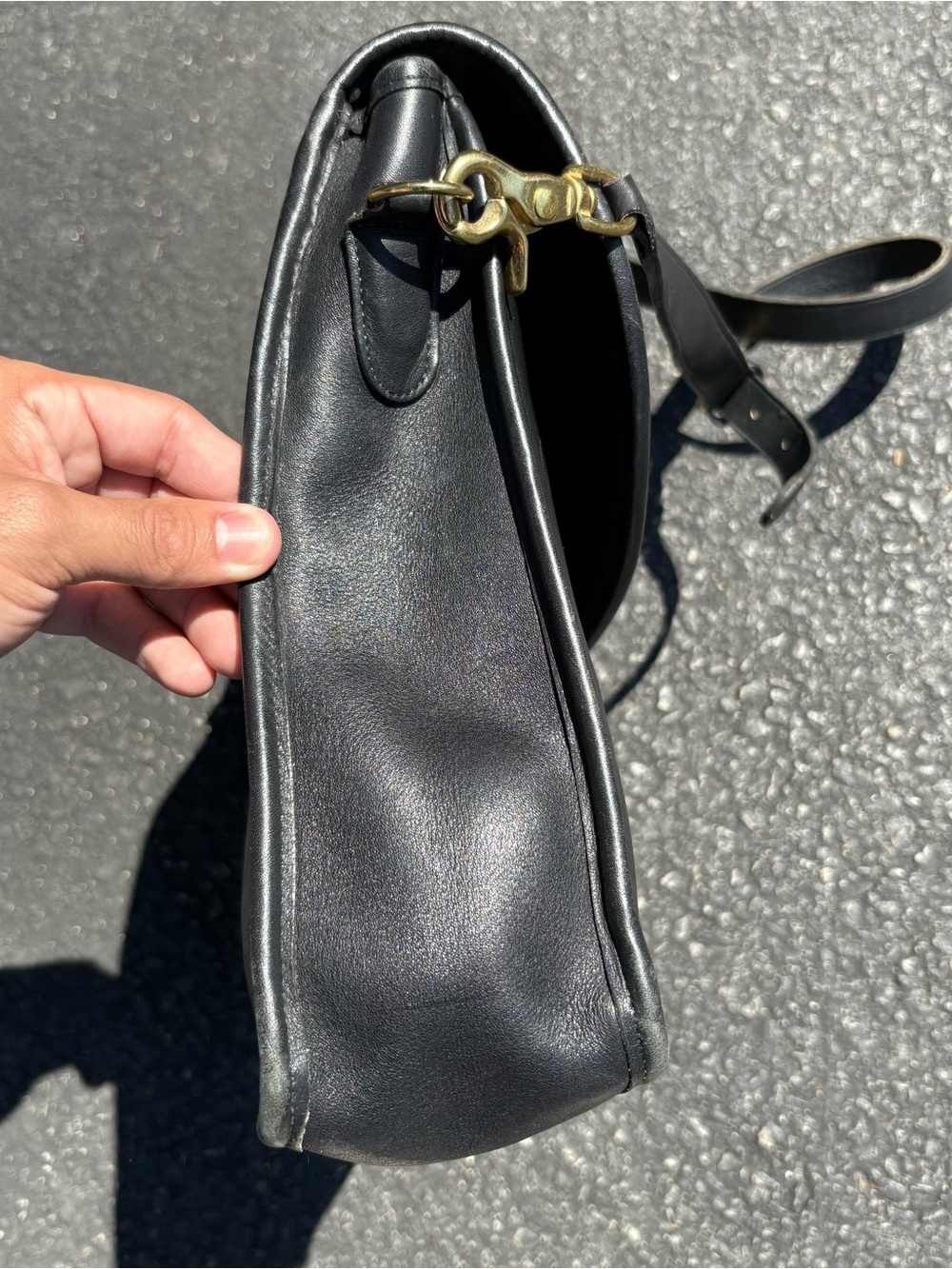 Vintage 90s Coach Lexington Briefcase Black Leather Bag Messenger USA Classic - Picture 5 of 16